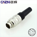 M16 C091 male straight cable metal connector with internal strain relife and metal locking ring  2-24 pin